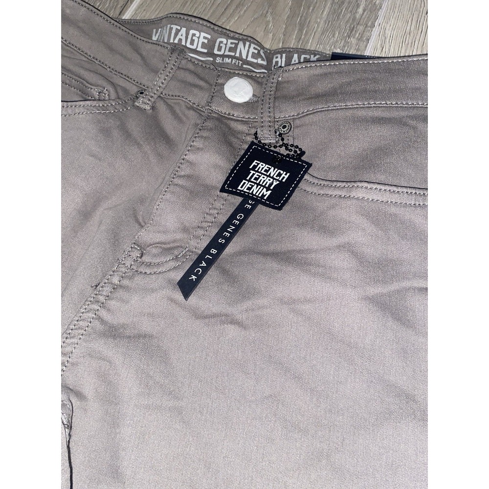 VGB Vintage Genes Black Men's Slim Fit French Terry Gray Jeans 28 X 30 - NWT - Picture 4 of 11